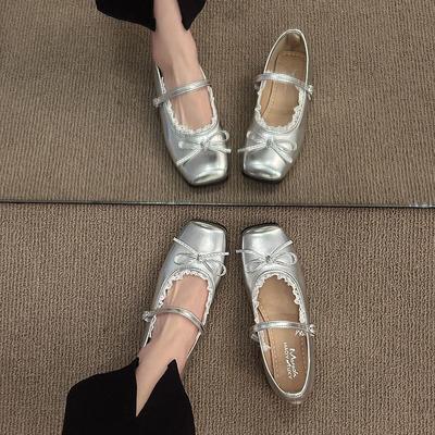 Flache Einzel-Schuhe Damen 2025 Frühling und Sommer neu Französisch Retro Mary Jane Schuhe Ballerina-Schuhe