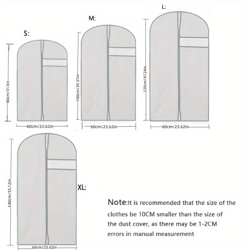 1pcs Suit Dust Cover Bags, Hanging Clothes Storage Bags For Shirt, Suit, Dress, Coat, Portable Dust Proof Garment Bags