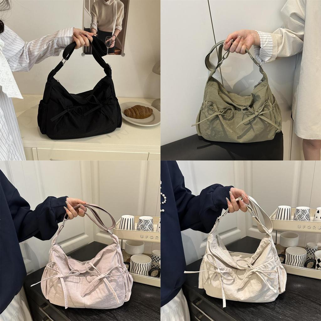 Street Style Large Capacity Messenger Bag With Zipper Closure For Daily Use