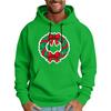 Men's Casual Sports Hooded Pocket Christmas Print Long Sleeve Sweatshirt