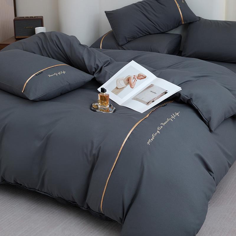 Luxury Five-Star Hotel White Linen Duvet Cover & Bedding Set