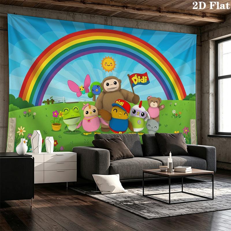 Didi and Friends Wall Tapestry Aesthetic Wall Hanging Printed Fabric Blanket Decorative Tapestries for Bedroom Living Room Home Decor