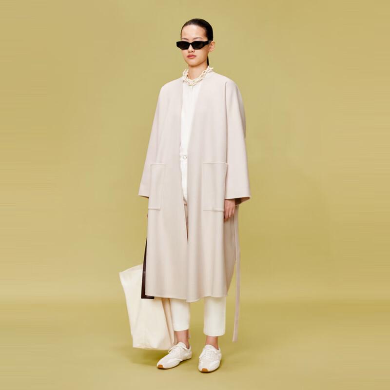 

LESS Women s Stand-Up Collar 100% Cashmere Coat XS