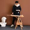 Beechwood Foldable Easel, Portable Sketching Oil Painting Stand, Lightweight Artist Tripod for Flower Display & Painting