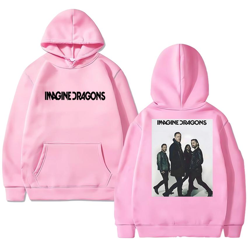 Rock Band 90s Imagine Dragons World Tour 2025 Print Streetwear Hoodie Men Women Vintage Casual Pullover Unisex Fleece Sweatshirt