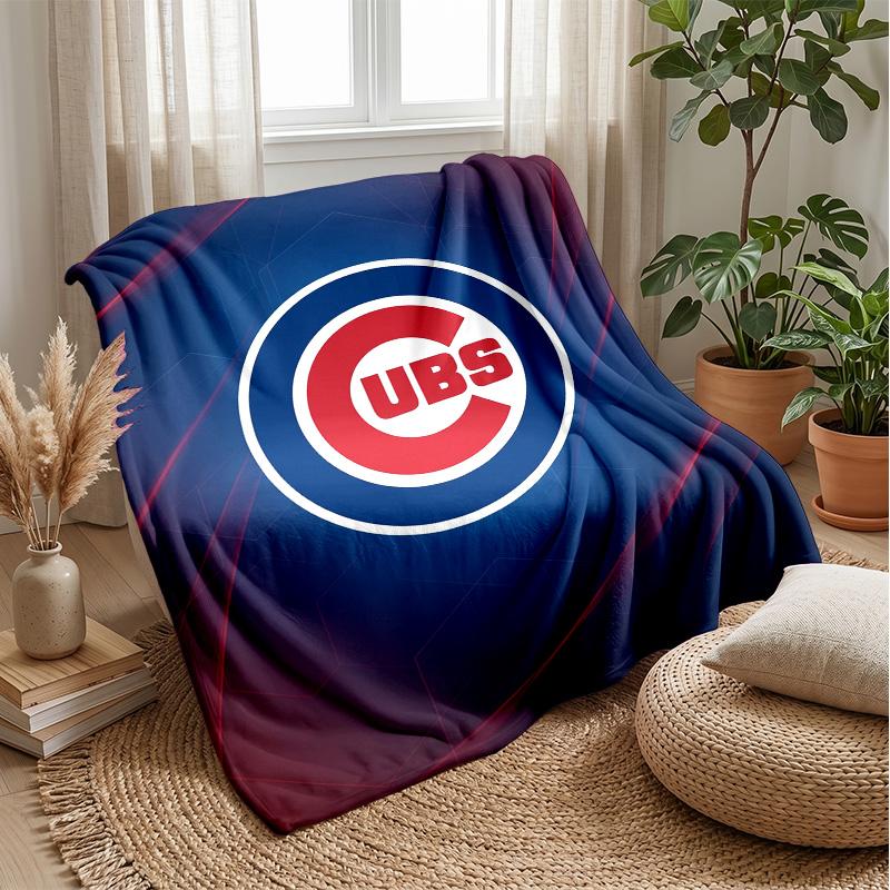 Chicago Cubs Flanell Fleece Decke Gemütlich Warm Überwurfdecke für Sofa Bett Reise Ganzjahresgebrauch