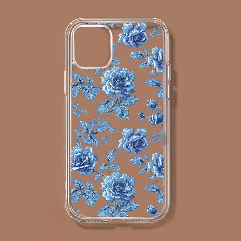 Flower Bud pattern Phone Case Transparent soft For iphone 11 13 12 14 x xs xr pro max mini plus