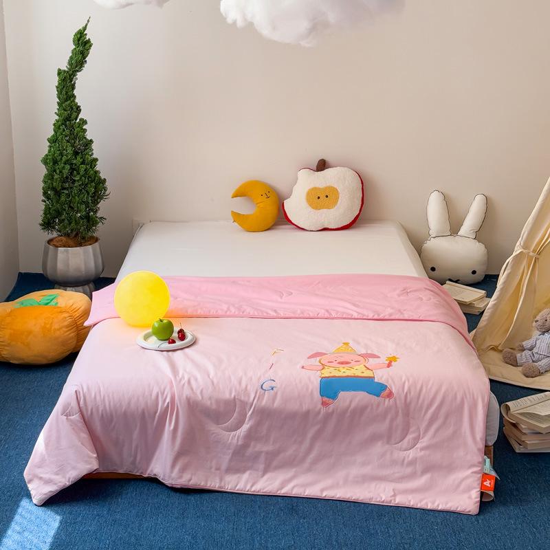

Premium Pure Cotton Baby & Kids Summer Quilt - Cartoon Design for Kindergarten Naps 120*150cm, approx. 1.4 lbs