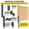 Steel Fence Post Stakes Kit Heavy Duty Steel Post Ground Spike for Repairing Tilted Broken Wood Fence