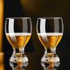 2pcs Sets Luxury Gold Foil Wine Glass Creative Crystal Glass Cup Cocktail Glass Household Exquisite Whiskey Cup Bar Accessories