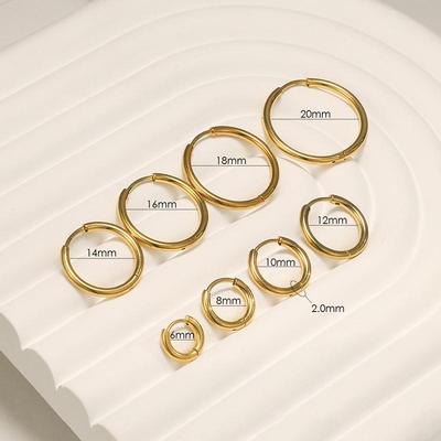 10Pcs Stainless Steel Small Huggie Hoop Earrings Connector Set For Women Men Gifts Diy Jewelry Making Accessories