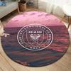 Inter Miami CF Round Area Rug,Carpet Rug for Living Room Bedroom Sofa Playroom Decor,Non-slip Floor Mat