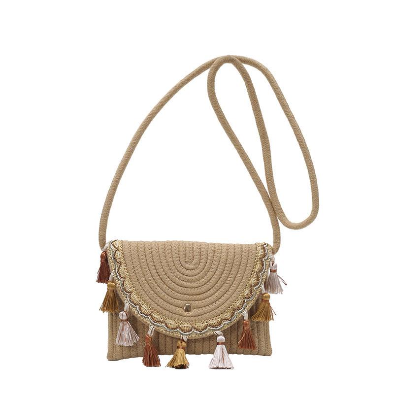 Woven Trendy Crossbody Bag For Women Soft Polyester Material Small Daily Accessory