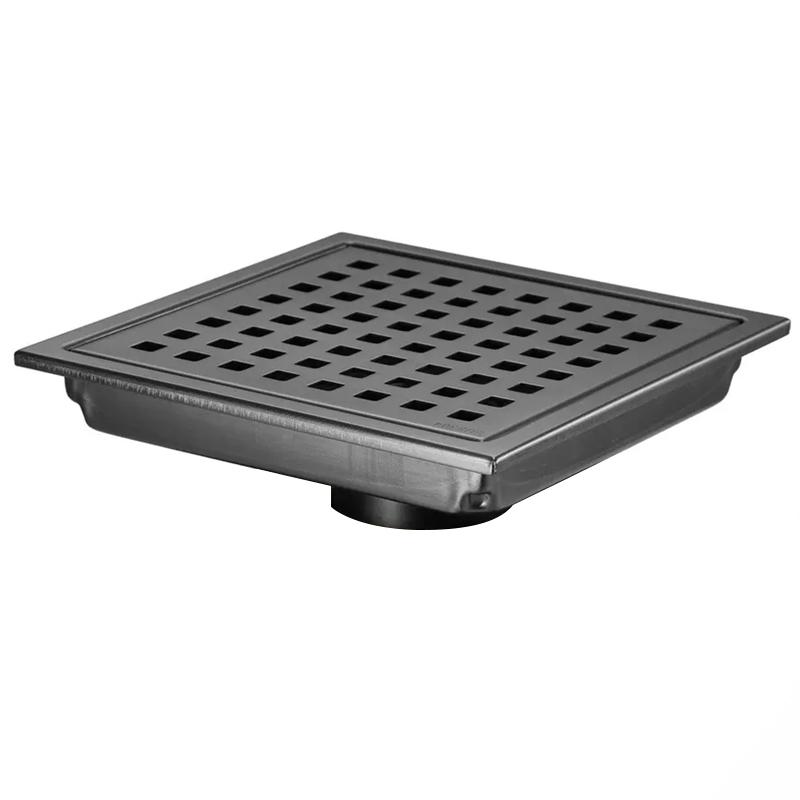 Kwadratowy Odpływ Podłogowy Prysznicowy 15*15 cm do Kuchni Łazienki Duży Przepływ Stal Nierdzewna Odpływ Podłogowy