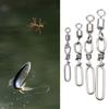 10Pcs Highly Strength Rolling Ball Bearing Snap Fishing Barrels Swivels Baits Connectors Clip for Saltwater Freshwater