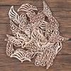 40Pcs/bag 4 Styles DIY Angel Wings Wooden Chips Decorative Embellishments Crafts Scrapbook Hand-made Graffiti Button Accessories