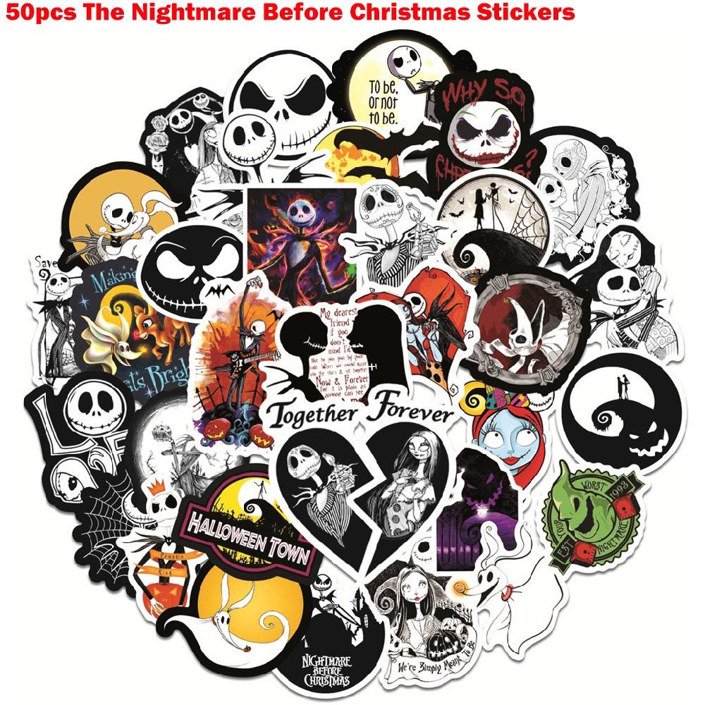 Vibrant The Nightmare Before Christmas Stickers Set For Laptops And Luggage