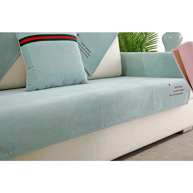 Синий серый однотонный чехол для дивана для собак и домашних животных — фото 12