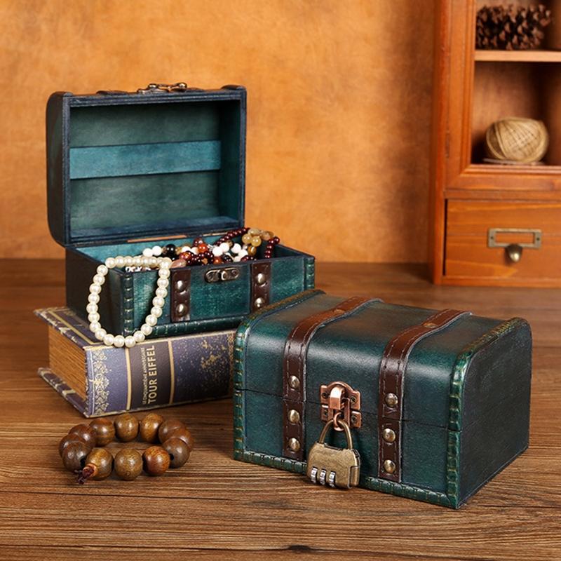 Vintage Storage Box Vintage Wooden Storage Box Antique Style Jewelry Organizer Jewerly Box Trinket Box Decorative Box