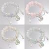 Sweetly Colored Flower Bracelet, Super Magical Crystal Bead Accessory, Ethereal and Dazzling Bracelet