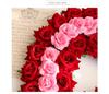 Valentine's Day Red & Pink Floral Double-Layer Heart Garland - Window & Door Decoration