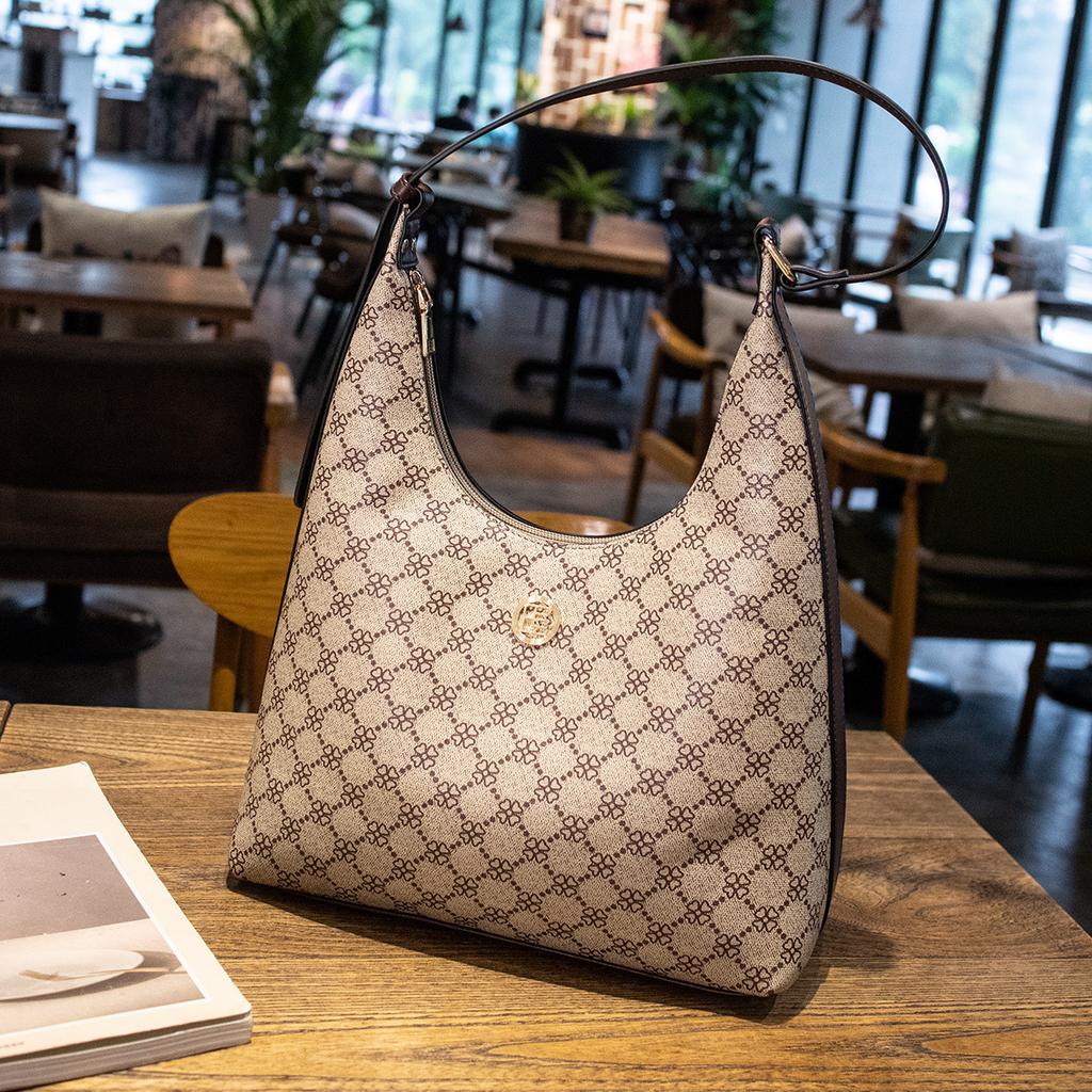 Bolsas de ombro de impressão de luxo para mulheres, bolsa tote casual de grande capacidade, bolsas femininas da moda, bolsas de axila, novas bolsas de viagem