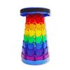 Portable Rainbow Folding Stool: Thickened, Non-Slip, Wear-Resistant, Retractable, and Telescopic
