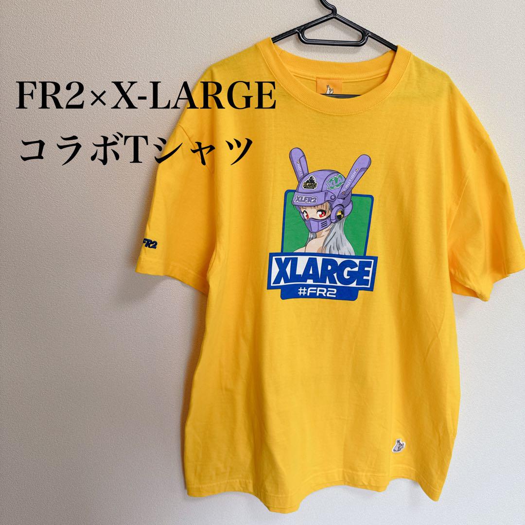 

[USED] Popular and sold-out X-LARGE x FR2 Biker Girl T-shirt in rare yellow