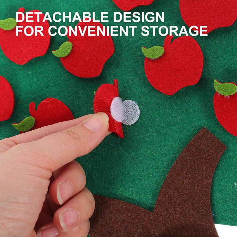 Children Jigsaw Puzzle Felt Non-woven Fruit Tree Digital Montessori Toys Early Childhood Intellectual Education Baby Toys TMZ