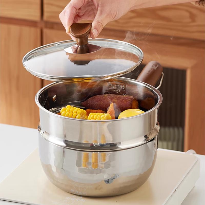 

Velosan Hammered Stainless Steel Non-stick Yukihira Pot