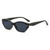 European Retro Cat Eye Narrow Frame Rivet Sunglasses for Outdoor Sun Protection