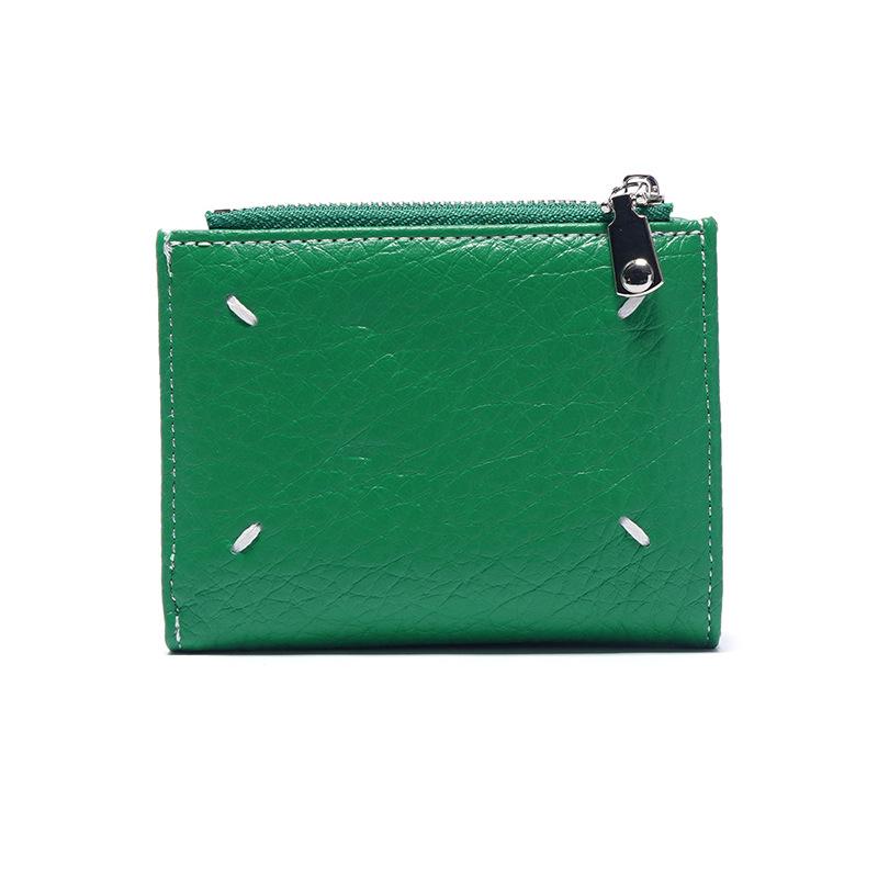 Women's Wallet Ins Women's Small Wallet Women's High-end Short Wallet Change Bag Solid Color Zipper Hand-held