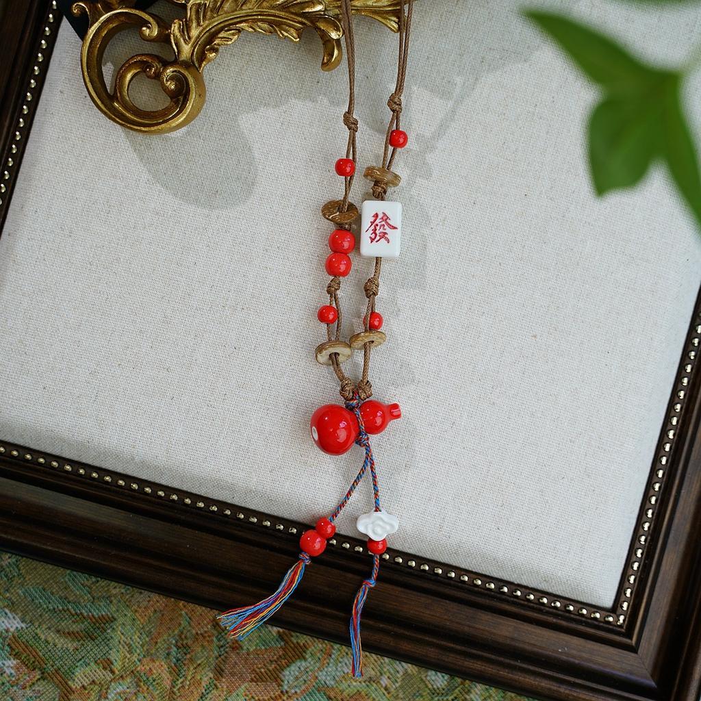 Hot-selling ceramic mushroom necklace accessories niche design necklace high sense