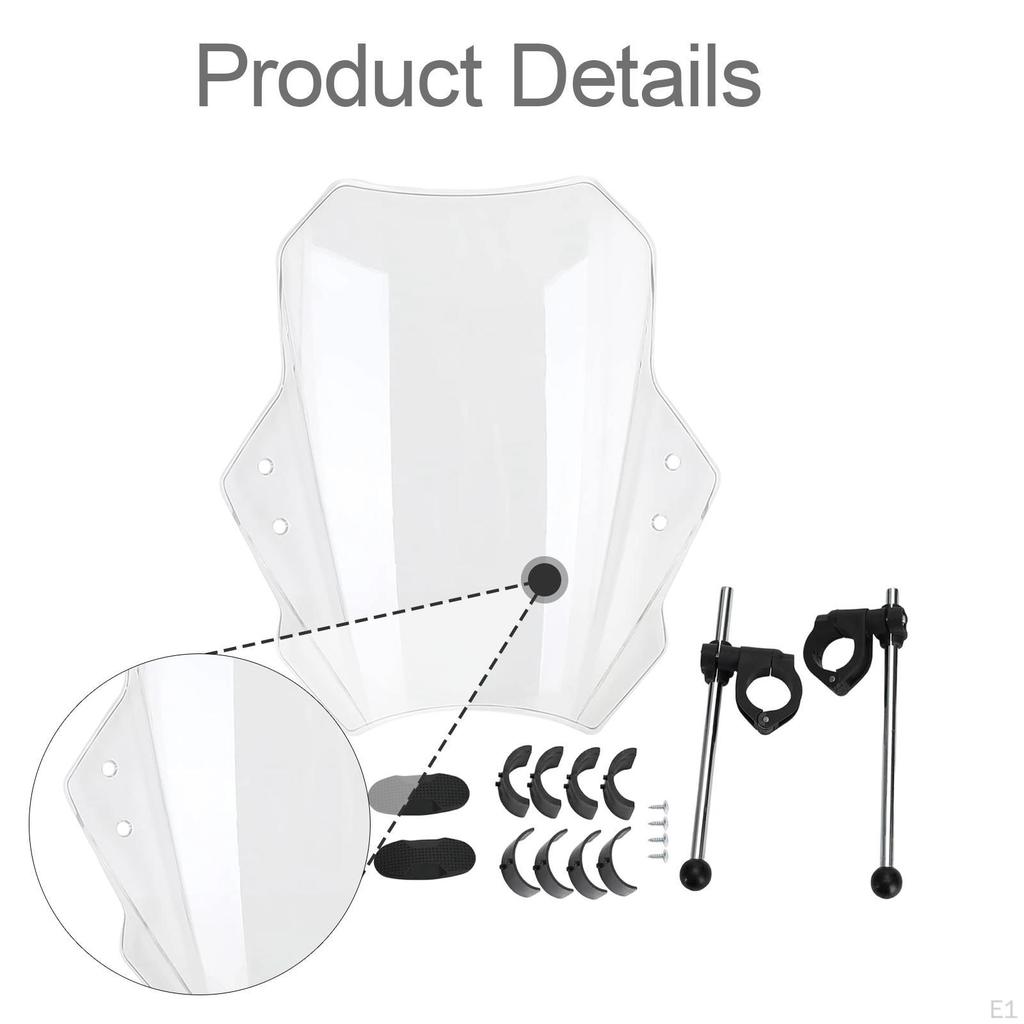 Motorcycle Windshield Accessories Adjustable Compatible Protection Simple Installation Repair Parts