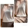 Short Knitted Tank Top with Round Neckline for Women Sleeveless Basic Vest