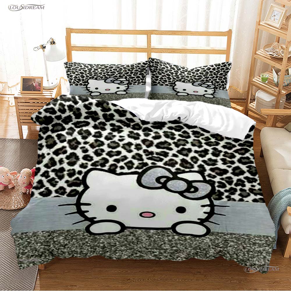 Hellokitty Cartoon Anime All Season Duvet Cover Comforter Bedding Sets Soft Quilt Cover And Pillowcases Single/Double/Queen/King