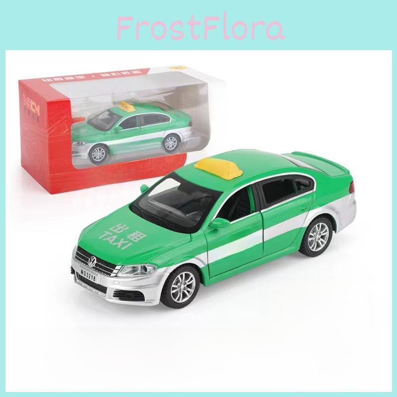 Car Alloy Taxi Model 132 Scale Light Sound Effects Children Play Gifts Festival