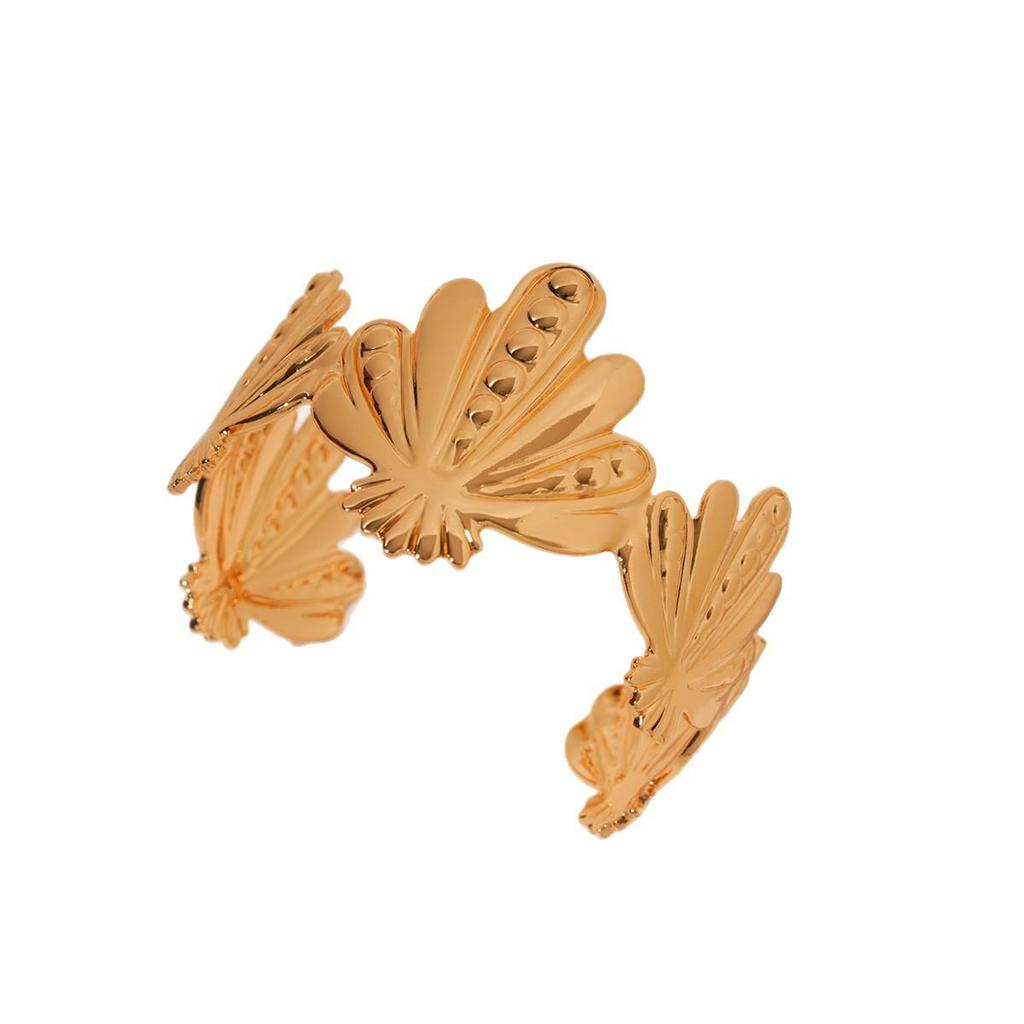 European & American Geometric Conch Butterfly Metal Bangle: Women's Luxury Fashion Bracelet