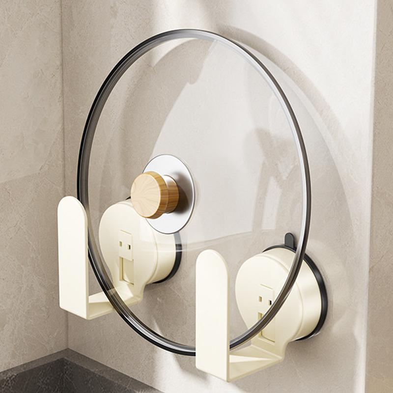 Punch-Free Wall-Mounted Chopping Board Storage Rack Kitchen Wall Drain Rack Multi-Purpose Strong Hook Suction Cup Pot Lid Rack