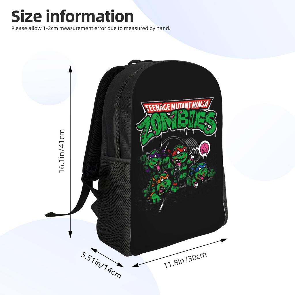 3D Printing Ninjas Turtles Backpack for Boys Girls Superhero School College Travel Bags Men Women Bookbag Fits 15 Inch Laptop