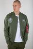 Alpha Industries MA-1 TT Glow In The Dark (116102) Winter Jacket Sage Green (116102-01)