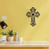 Rustic Iron Cross Wall Decor – Christian Religious Art for Home, Office, Gift