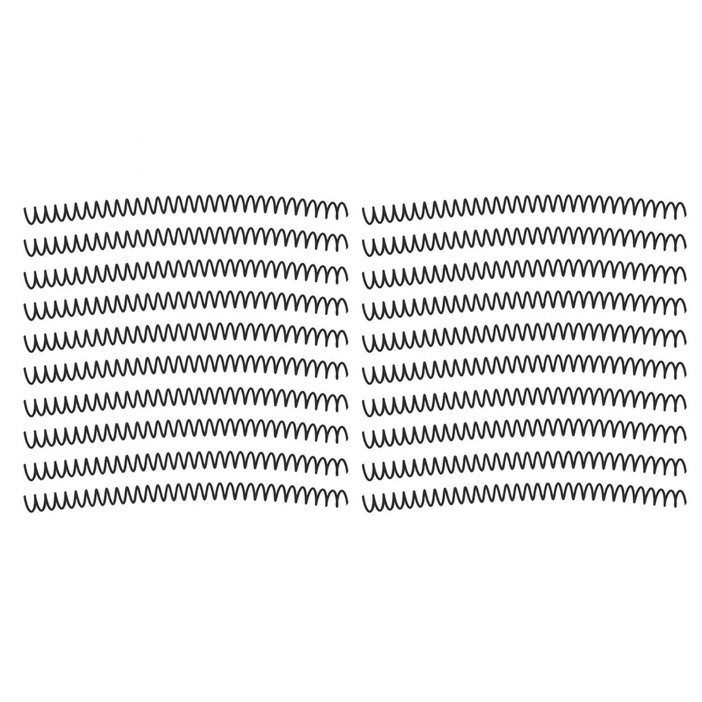 20-teiliges Spiralbindungsset mit großem Fassungsvermögen, 30 Löchern und 13 mm Durchmesser, schwarz