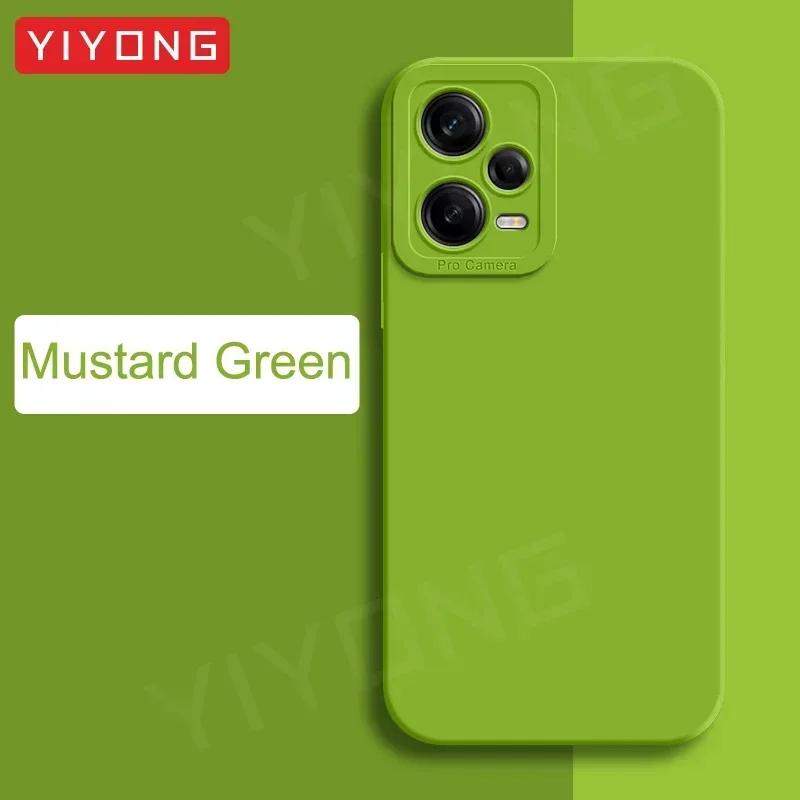 

Для Redmi Note12 Pro Мягкий жидкий силиконовый чехол для Xiaomi Redmi Note 12 Turbo 13 Pro Plus Xiomi 5G чехол для телефона Redmi Note 12 Pro 5G зелёный