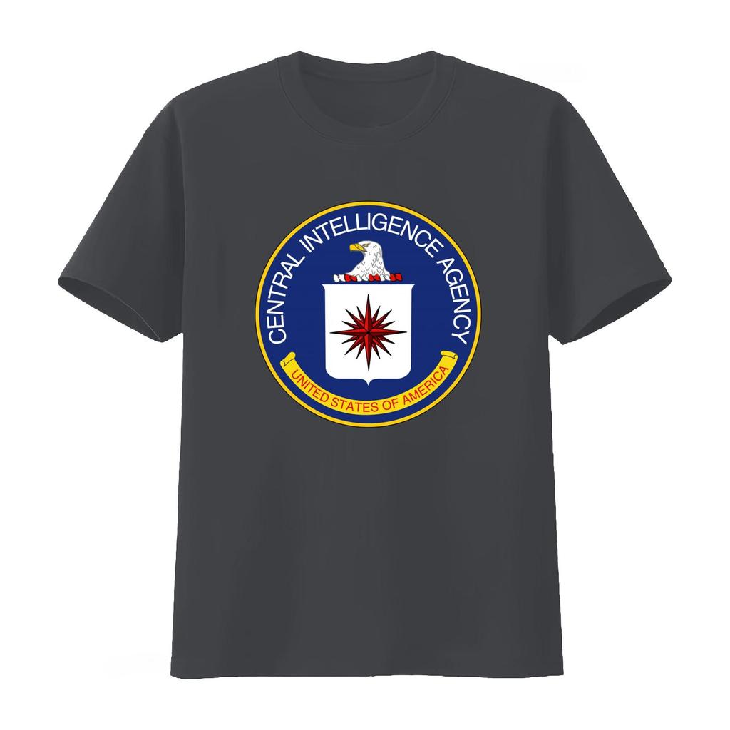 Cia Central Intelligence Agency Seal Cotton T Shirt for Casual Graphic Stylish Homme Soft Breathable Unisexs 2026 Summer T Shirt