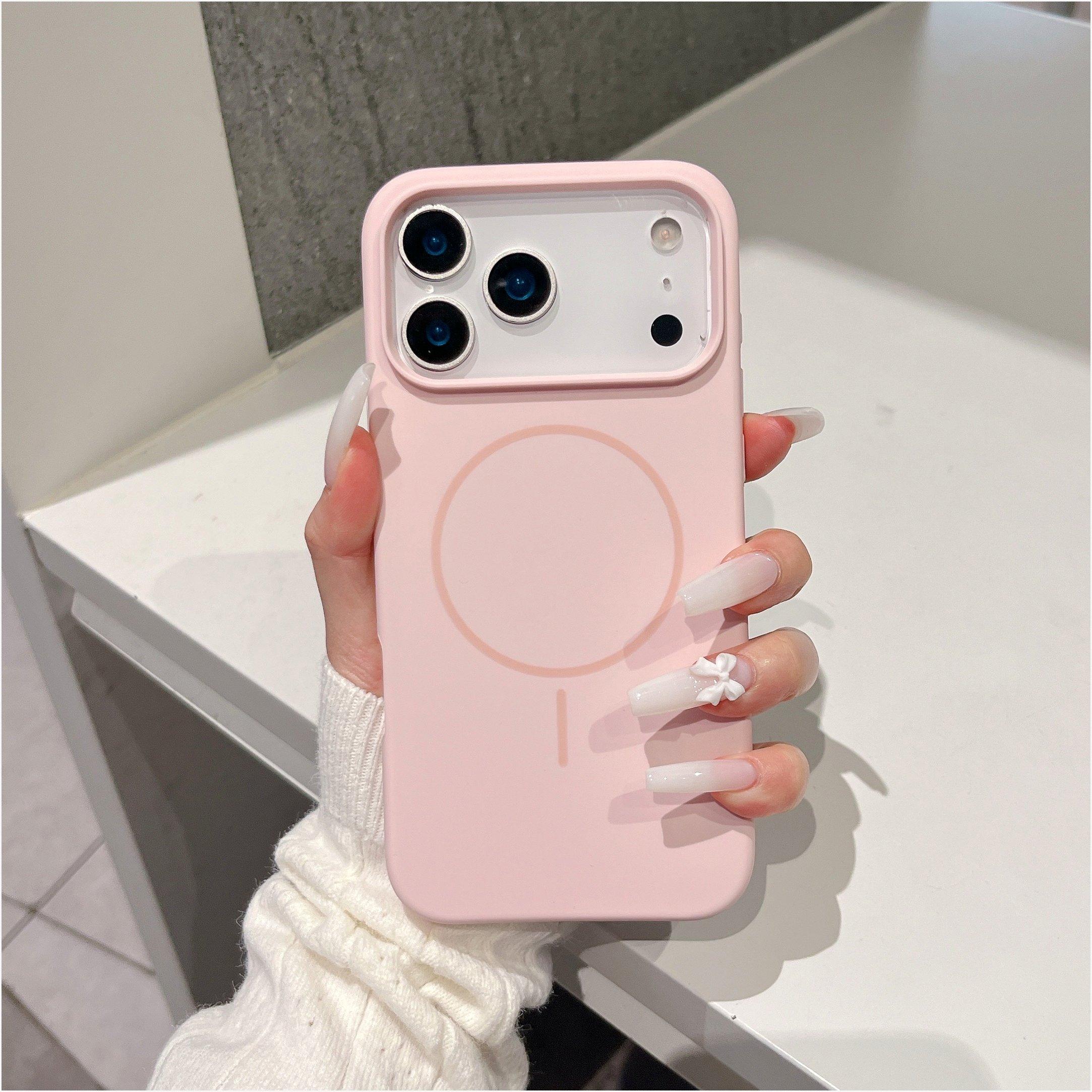 

Liquid Silicone Magnetic Slim Phone Case For Magsafe Apple iPhone 13 14 15 16 17 Pro Max Plus Air Protective Soft Cover iPhone 15 Pro Max