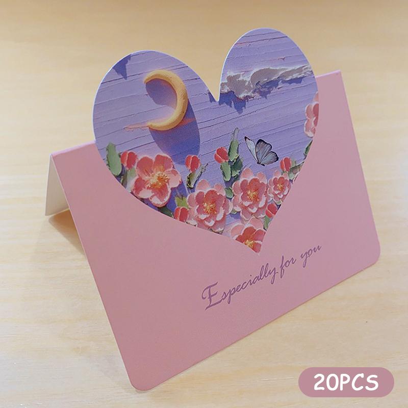 

20 Warm 3D Oil Painting Cards - Unique Raised Pattern Design, High Quality Card Materials - Teacher S Day, Various Festivals