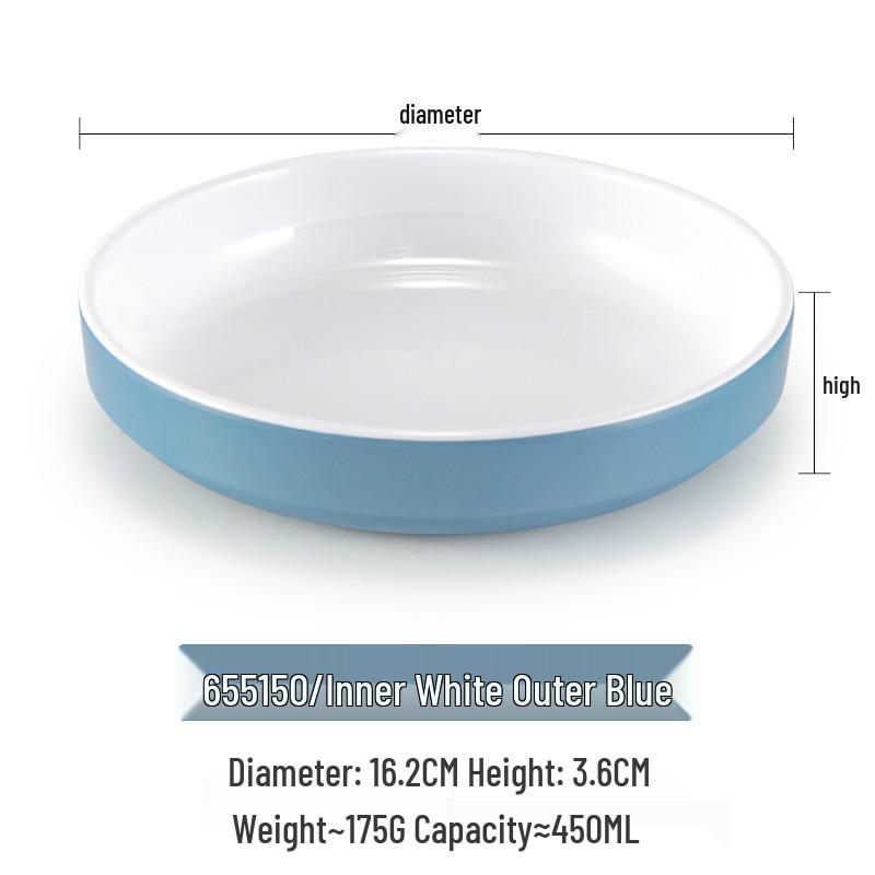 Small Melamine Bowl - Imitation Porcelain, Round Plastic Plate for Dipping Sauce or Snacks, Ideal for Commercial Use