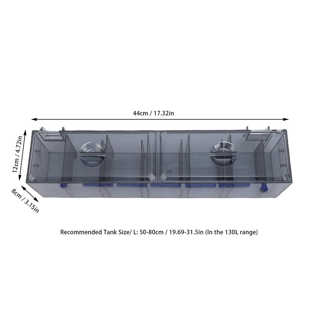 Hang On Aquarium Filter Progressive Filtering Hanging Waterfall Oxygenation Filter for 130L Fish Tank