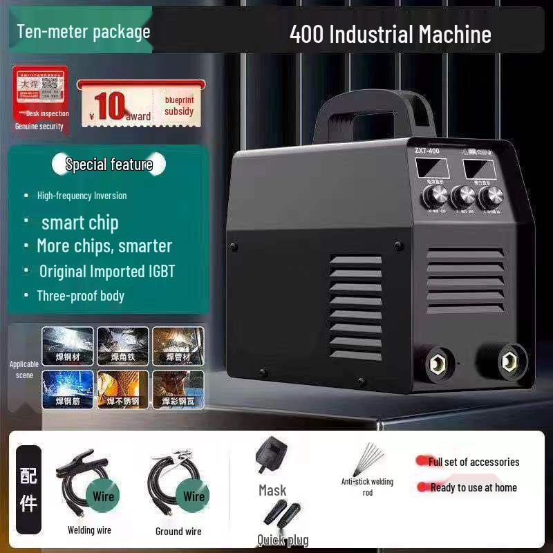 Portable All-Copper 220V Mini Electric Welder, Two-Phase, 250-400A, Automatic Full Set